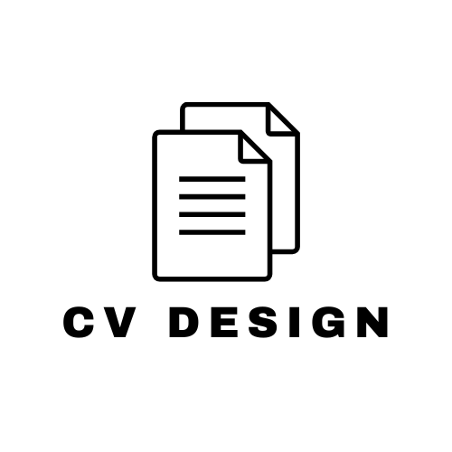 CVdesign.se logotyp med dokumentikon på vit bakgrund